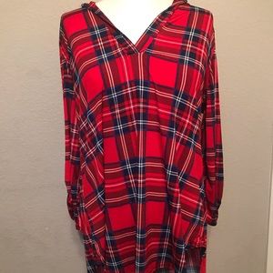 SUPER FASHIONABLE V-neck Plaid Dress Shirt